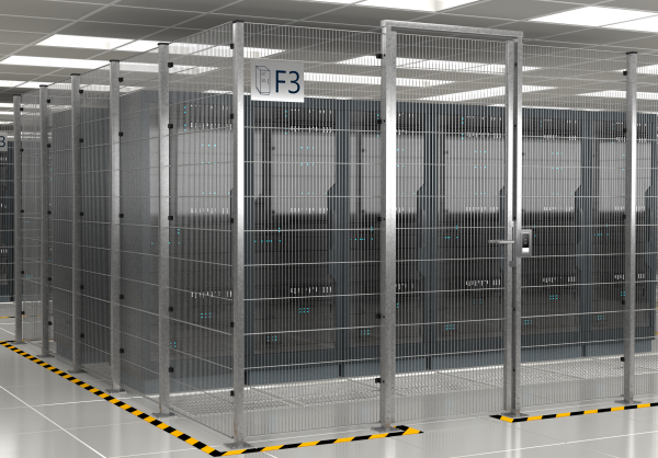 Gittertrennwand für IT-Datencenter Systembaukasten ECONFENCE® BASIC LINE ZINK HÖHE 2000MM