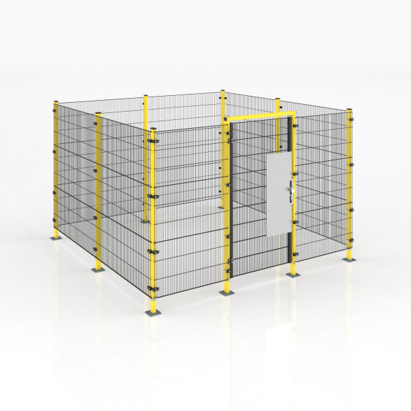 Maschinen-Schutzgitter, SYSTEMBAUKASTEN ECONFENCE® BASIC LINE 3000x3000