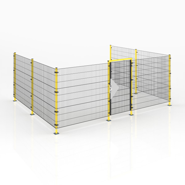 Maschinen-Schutzgitter, SYSTEMBAUKASTEN ECONFENCE® BASIC LINE 4000x5000