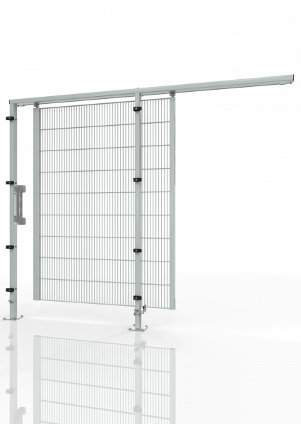 Schiebetür für Maschinen-Schutzgitter ECONFENCE® BASIC LINE GH01 1200x2200 RAL 7035